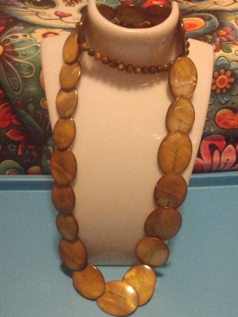 Tigers Eye Disc Statement Necklace - Women Jewelry